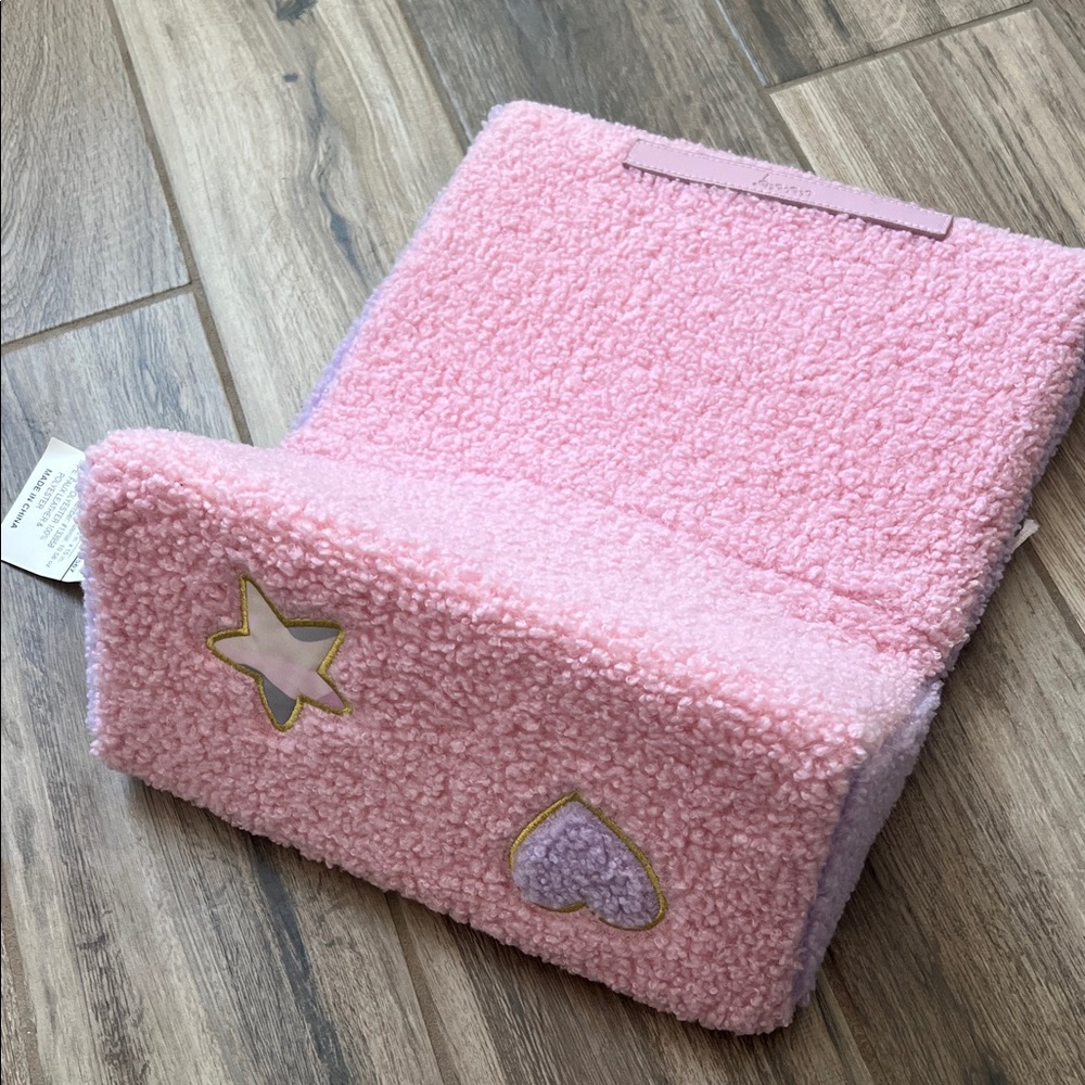 Iscream Pink and Purple Kids Sherpa Tablet Pillow